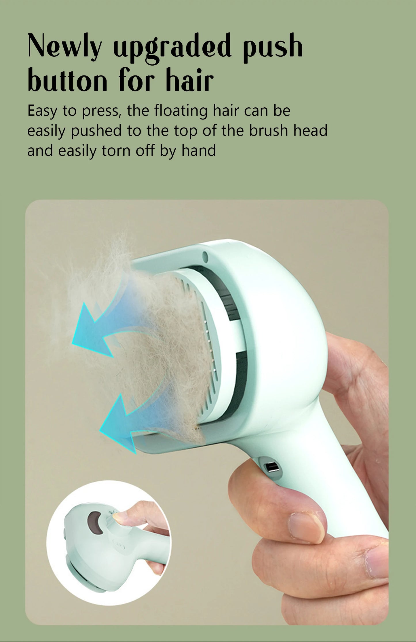 Peigne Vapeur Massant pour Chiens et Chats – Tête Ronde Sécurisée, Dents Souples & Spray Hydratant | Brosse Universelle Anti-Noeuds