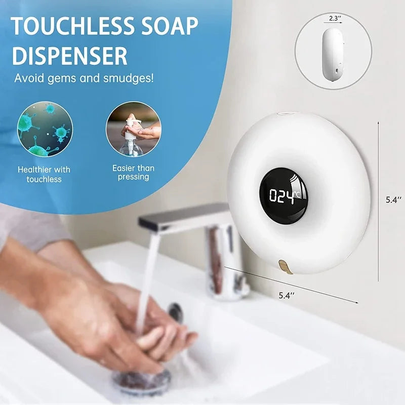 Distributeur de savon mural 280ml Distributeur de savon à mousse liquide automatique sans contact Désinfectant pour les mains Salle de bain Accessoires pour la maison