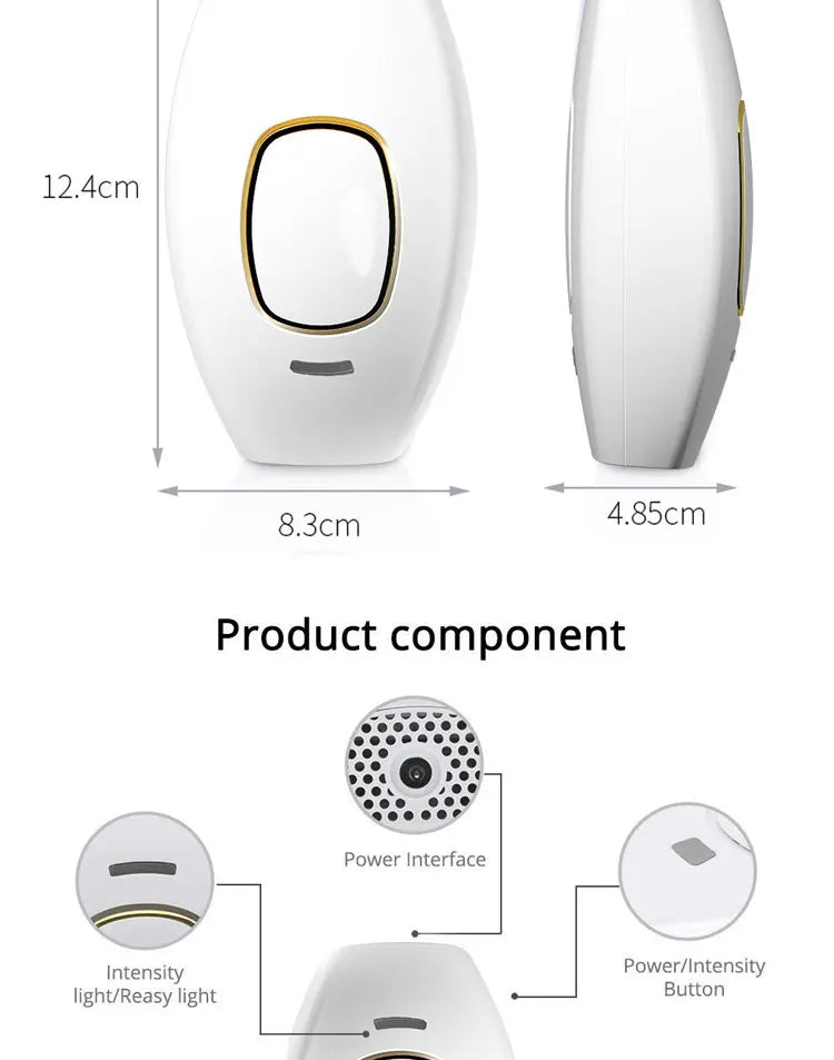 NOUVEAU Body Bikini IPL 500 000 Flash Épilateur Pulses Permanent, Indolore Pour Femmes.