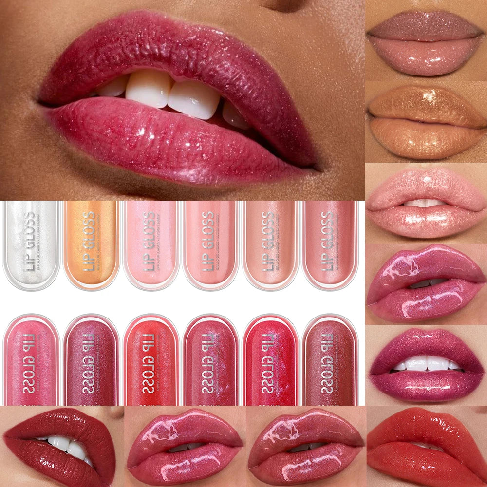 USHAS – Gloss à Lèvres Pailleté 12 Couleurs-Effet Diamant & Longue Tenue