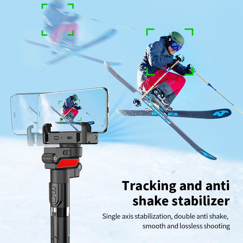 Stabilisateur d’intelligence 360 Rotation automatique Suivre le cardan, avec télécommande, selfie stabilisateur pour iPhone Android