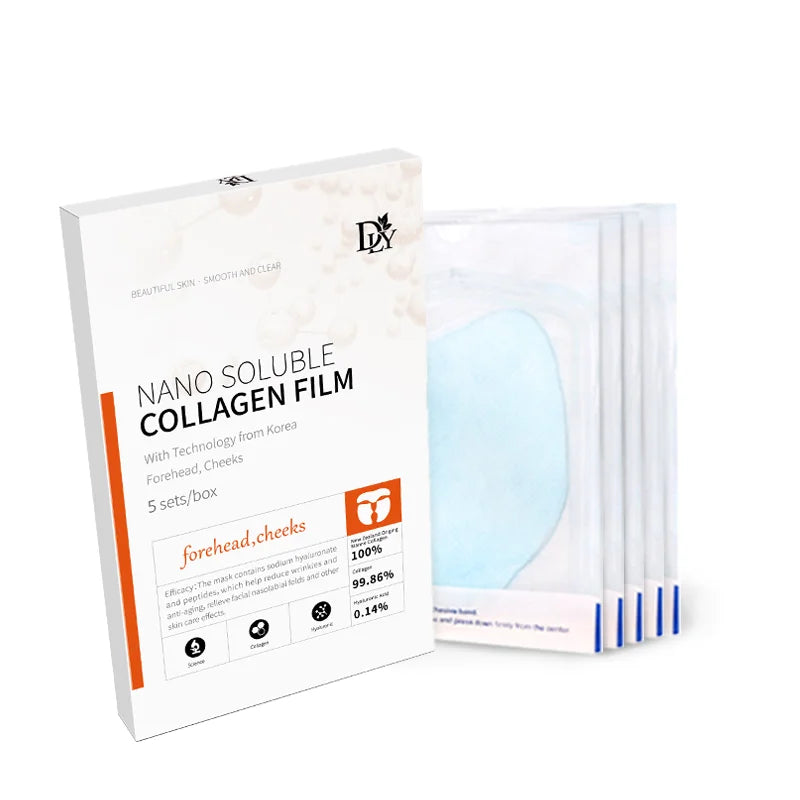 Masque de film protéiné de collagène nano hydrolysé Ensemble de pulvérisation de sérum pour le visage Réparation des rides Remplisseur de visage soluble Ensemble de soins de la peau éclaircissant