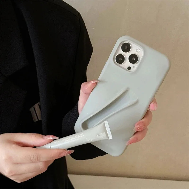 Coque de téléphone en silicone souple avec rouge à lèvres pour iPhone 16, 15, 14 Pro Max, X, XS, XR, 13, 12, Mini, 11, 6, 7, 8 Plus