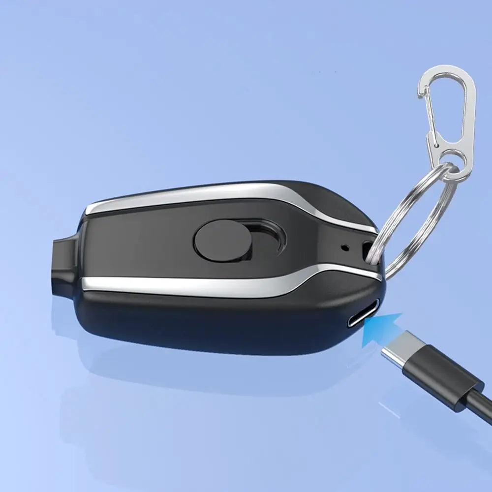 Chargeur de porte-clés portable | Mini batterie ultra-compacte de type 1500 mAh C | Banque d'alimentation de secours de charge rapide pour les appareils Iphone