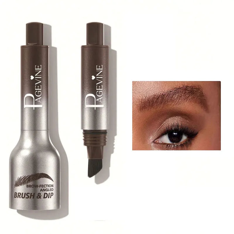 Crème de teinture pour sourcils imperméable longue durée avec pinceau, crayon à sourcils liquide anti-taches pour des sourcils précis et d'aspect naturel