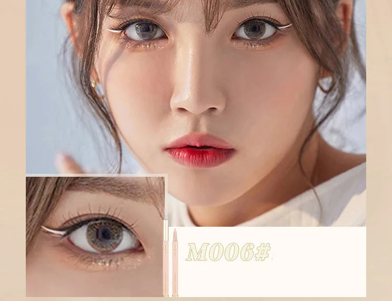 Eyeliner liquide ultra-fin Imperméable Paillettes Matte Black Shiny Eyeliner Lying Silkworm Pen Eye Beauty Party Makeup Tools