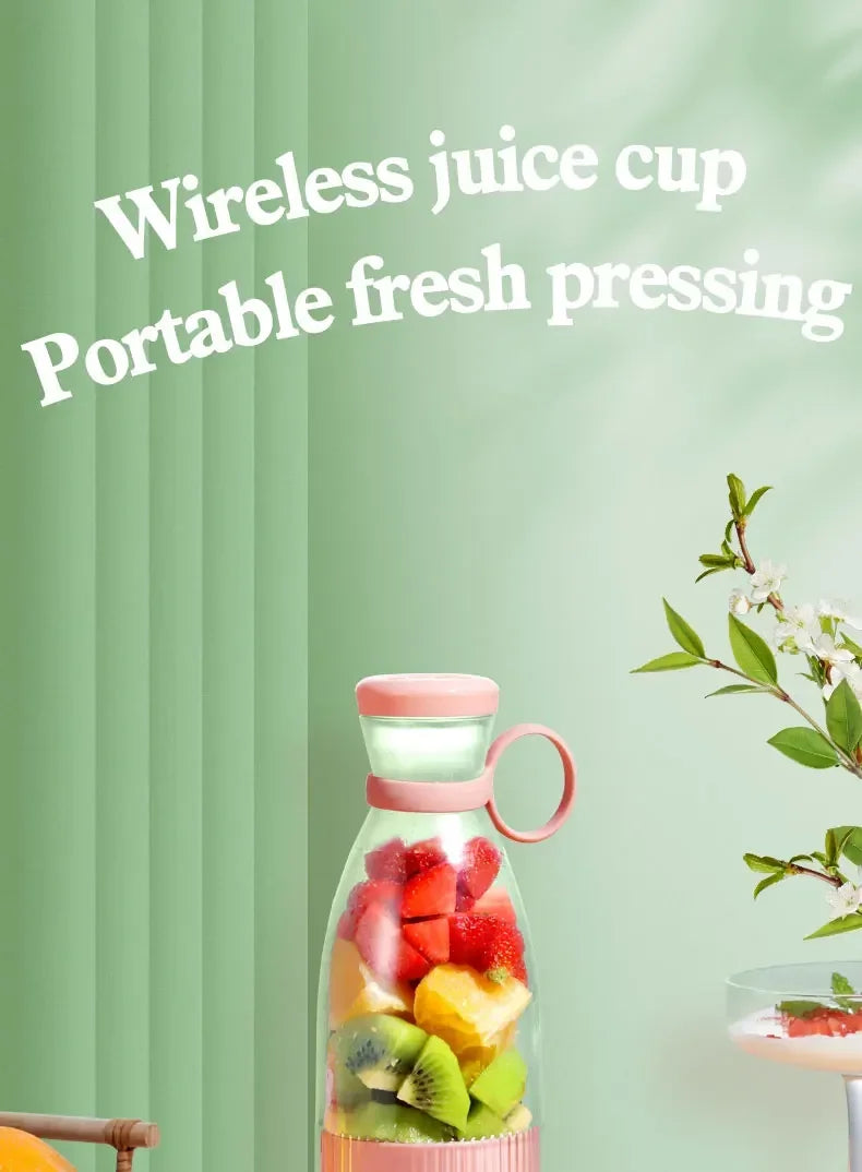 Presse-agrumes électrique Tasse 6 lames Mélangeur Milkshake Machine USB Portable Fruit Milk Mixing Tool Mini Fresh Juice Blender