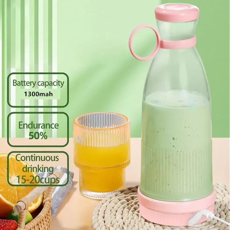 Presse-agrumes électrique Tasse 6 lames Mélangeur Milkshake Machine USB Portable Fruit Milk Mixing Tool Mini Fresh Juice Blender