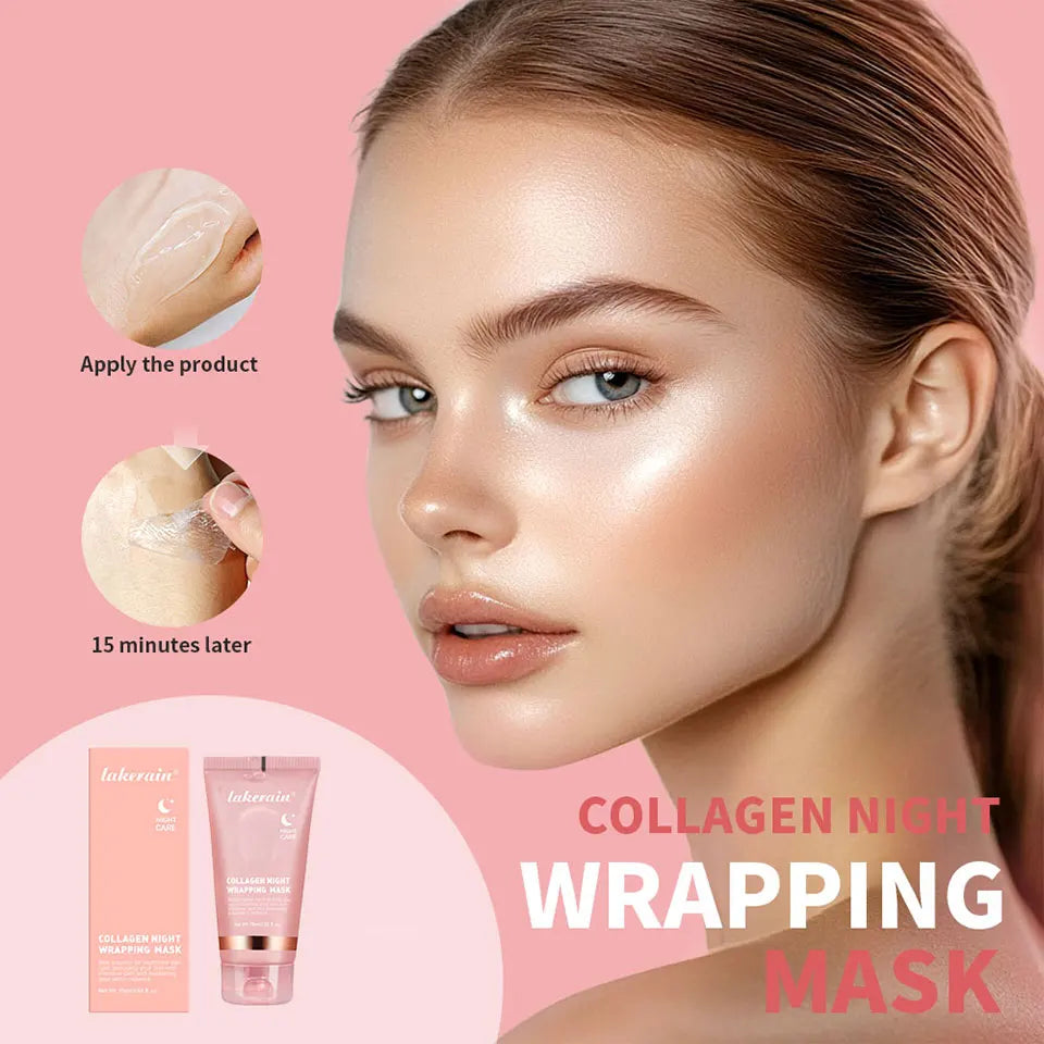 Masque de Nuit au Collagène – Crème Hydratante & Raffermissante