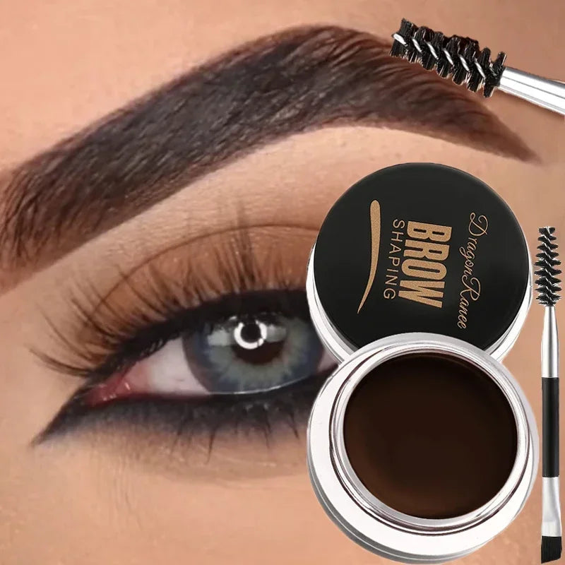 Crème pour sourcils noir brun mat 3D Teinte naturelle.