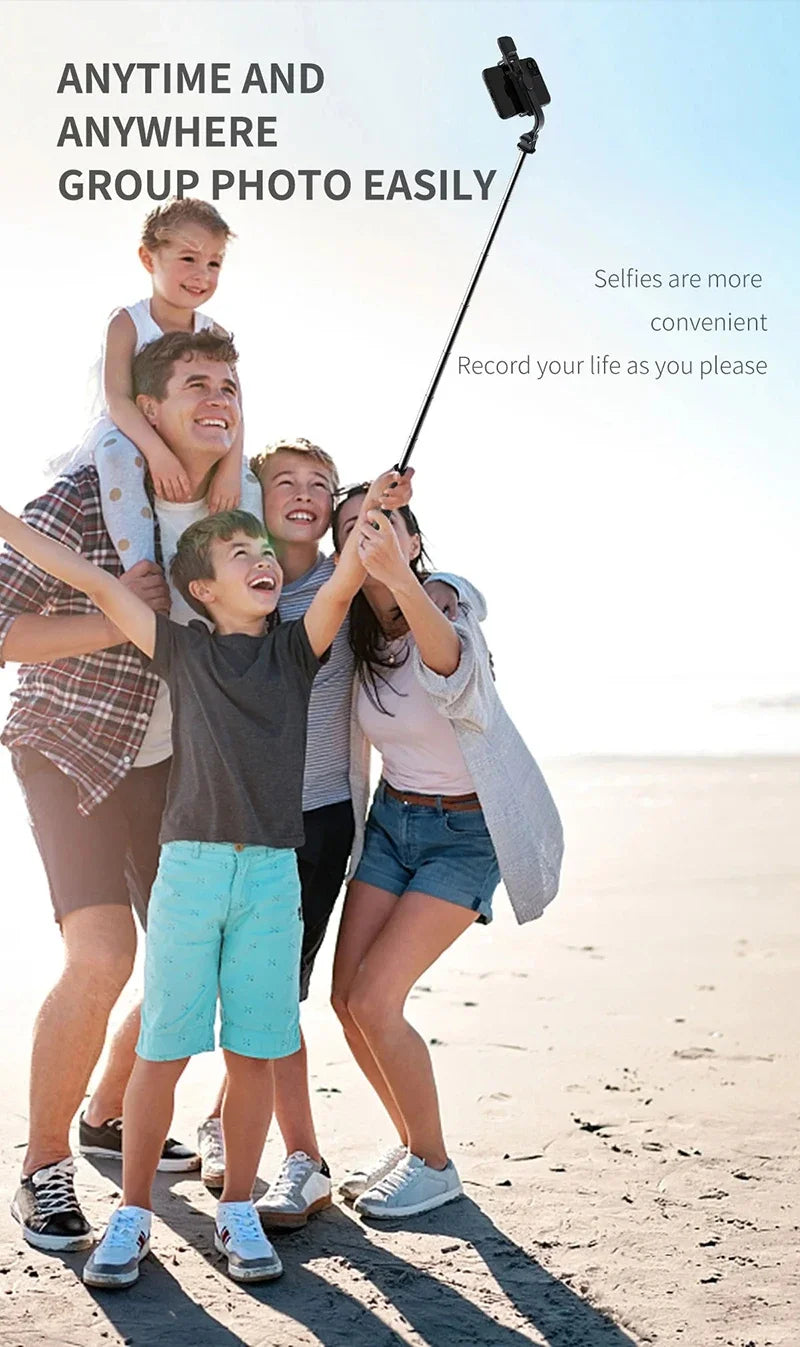 Xiaomi Mijia Selfie Stick 1045mm sans fil Bluetooth LED Fill Light Trépied étendu avec obturateur à distance pour téléphone portable Android IOS