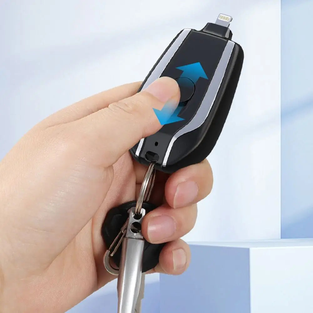Chargeur de porte-clés portable | Mini batterie ultra-compacte de type 1500 mAh C | Banque d'alimentation de secours de charge rapide pour les appareils Iphone
