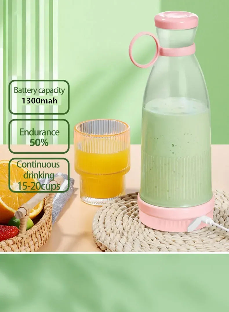 Presse-agrumes électrique Tasse 6 lames Mélangeur Milkshake Machine USB Portable Fruit Milk Mixing Tool Mini Fresh Juice Blender