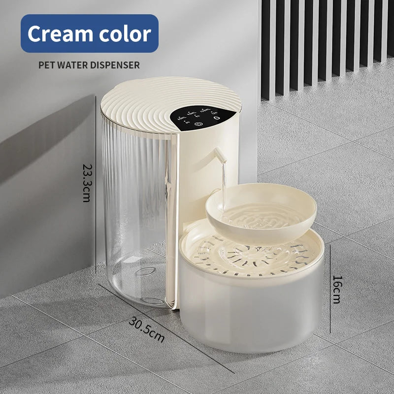 Fontaine à Eau Automatique Sans Fil 3L – Rechargeable & Intelligente | Distributeur pour Chats et Chiens – Sans Filtre