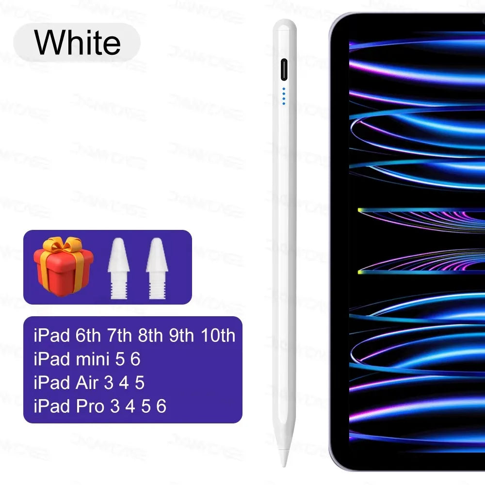 Pour iPad Pencil 10e génération Air 6 M2 Pro M4 Stylus avec inclinaison de la paume, pour iPad Pro 11 12.9 Air 4/5 7/8/9 mini 56 7 Tablette