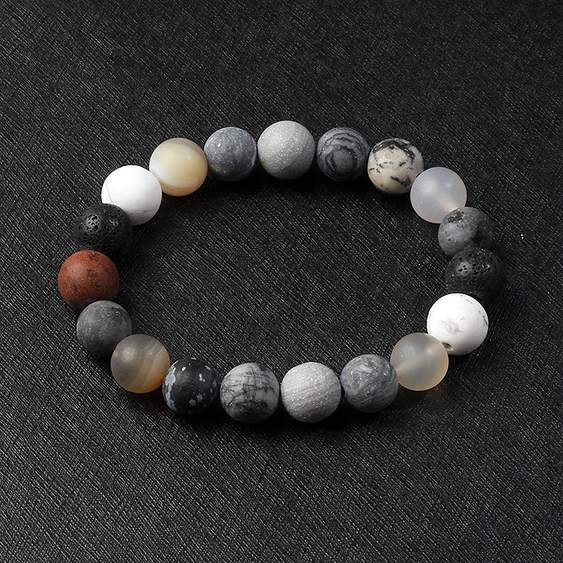 🌌 Bracelet Galaxie – 8 Planètes du Système Solaire & Étoile Gardienne