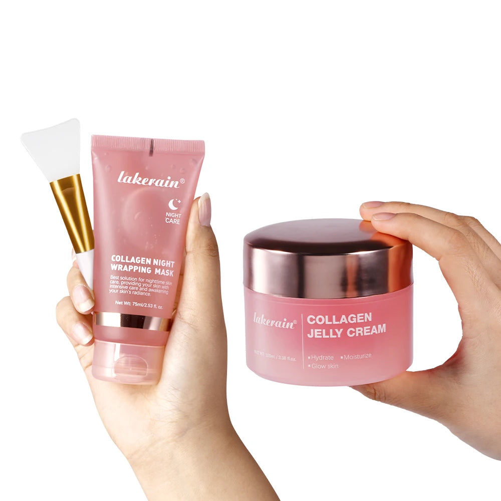 Crème de collagène Masque facial de nuit au collagène hydrolysé.