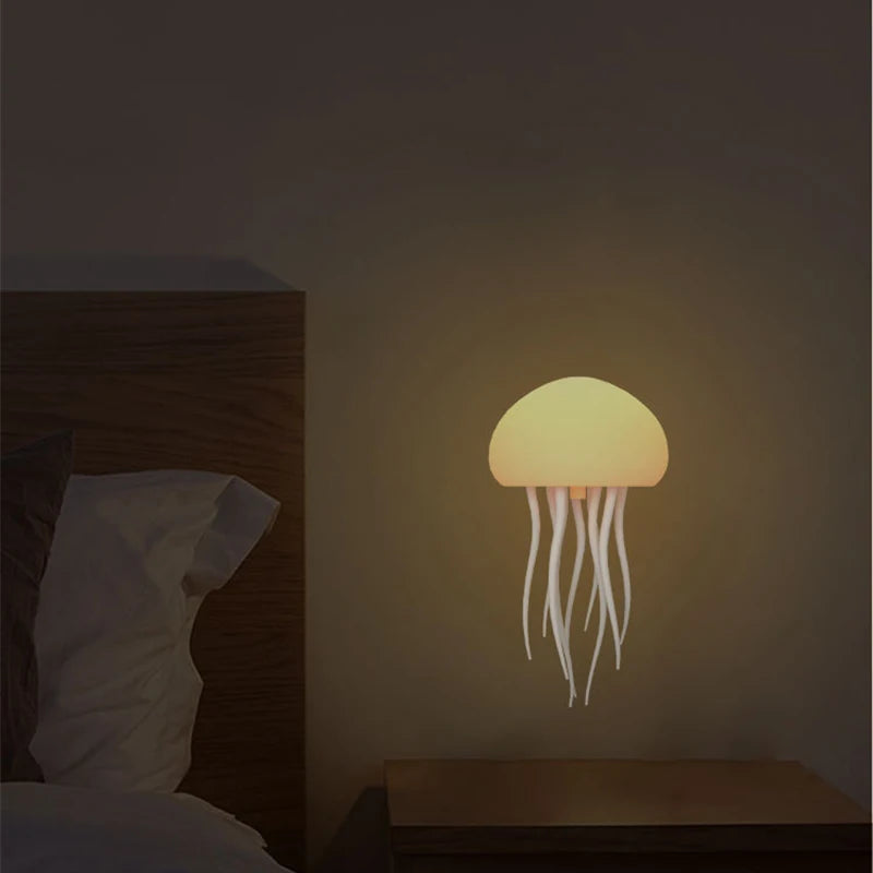 Jellyfish Lamp Voice Control Dancing RGB Gradient Jellyfish Bedside Lamp Rechargeable Table Lamp Touch Sensor Christmas Gift New