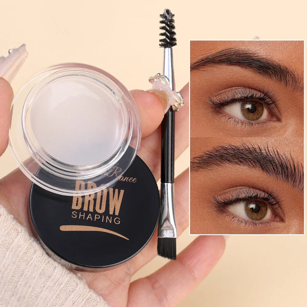 Crème pour sourcils noir brun mat 3D Teinte naturelle.