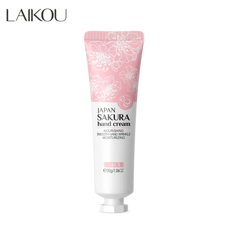 LAIKOU Sakura Crème pour les mains Blanchiment Élimination des rides Anti-fissure Hydratant Fade Lignes fines Corée Soins de la peau Santé Beauté 30g