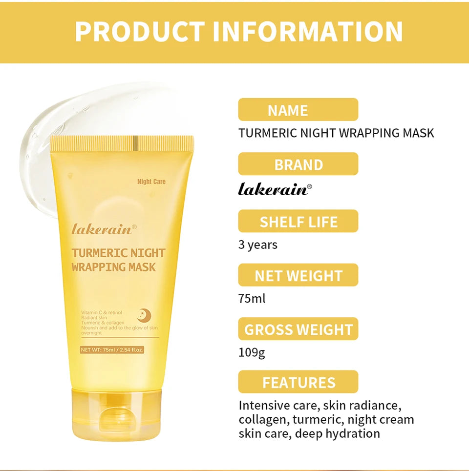 Crème de collagène Masque facial de nuit au collagène hydrolysé.