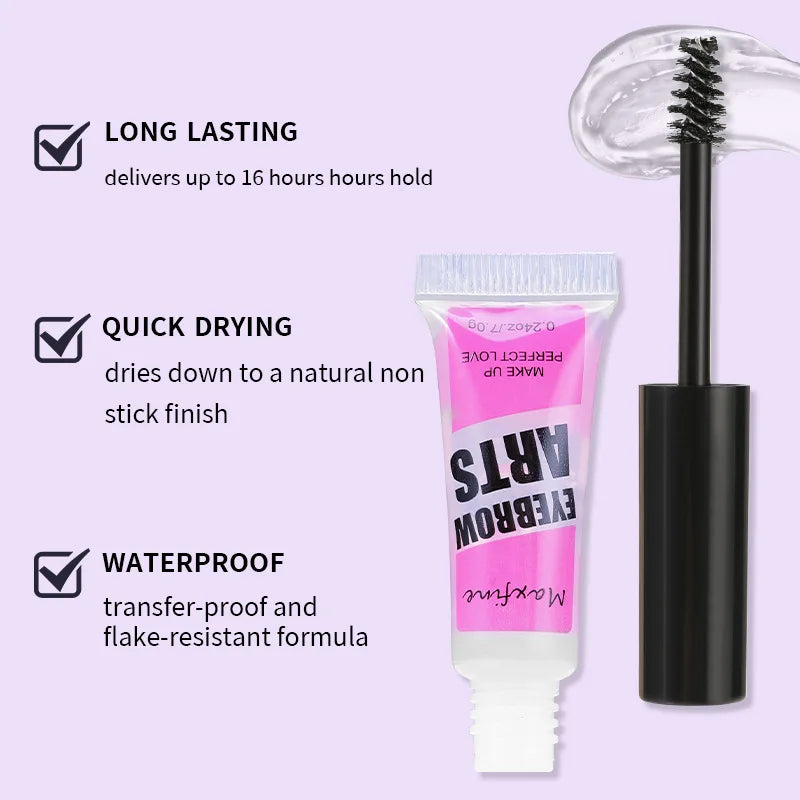 Gel à sourcils Long-durée Sourcils fixes Imperméable à séchage rapide Gel à sourcils transparent Maquillage pour les yeux