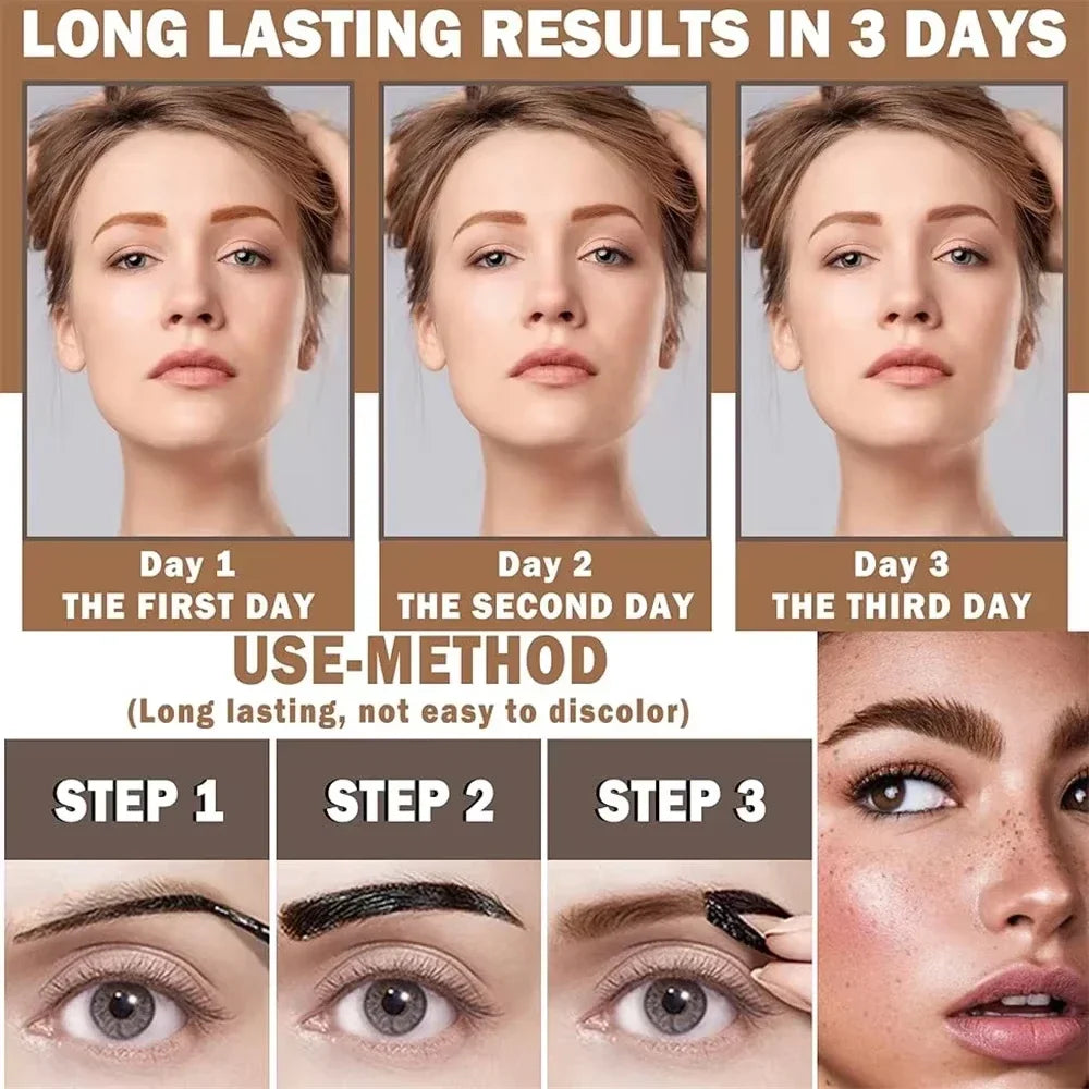 Tatouage d’une durée de 3 jours, types de crème de gel pour sourcils faciles à décoller, cosmétiques imperméables résistants à la transpiration, résistants à la transpiration, longue durée