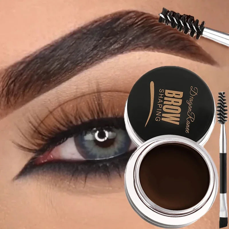 Crème pour sourcils noir brun mat 3D Teinte naturelle.