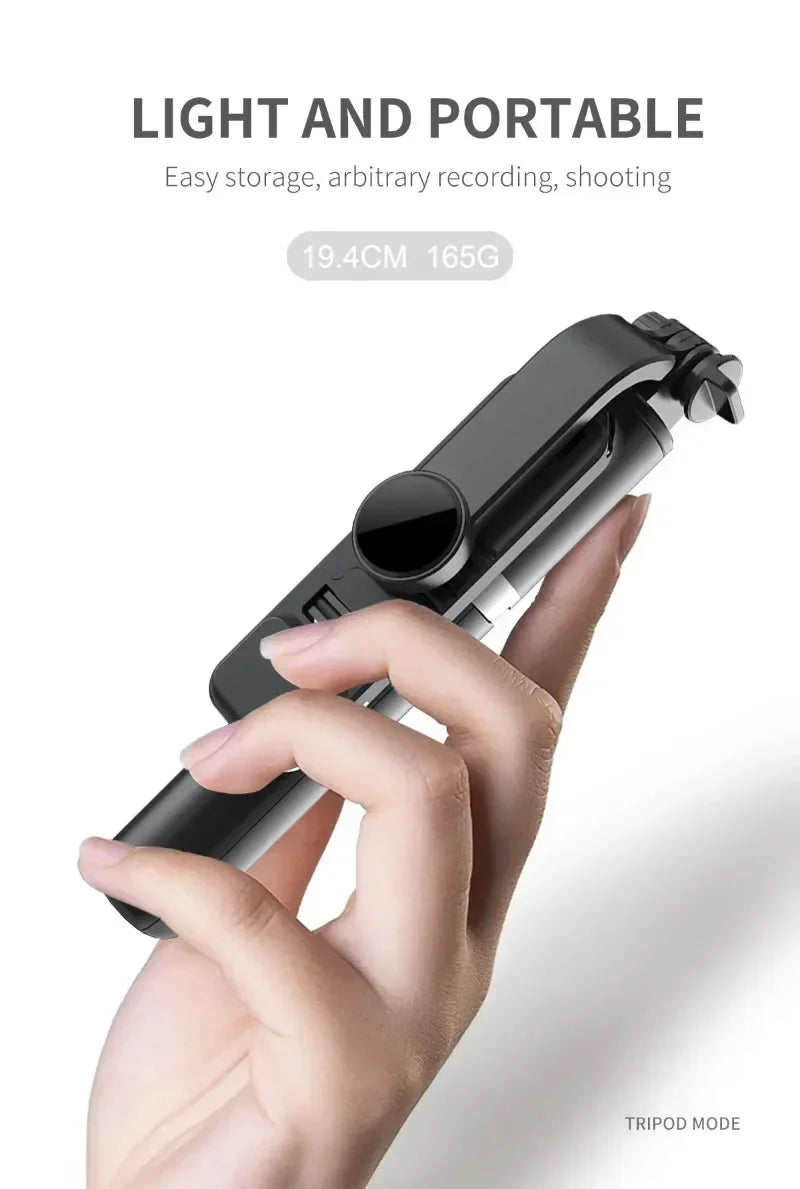 360 Rotate Mobile Phone Holder Selfie Stick Tripod Outdoor Photography Vlog Video Recording with Wireless Remote For Smart phone