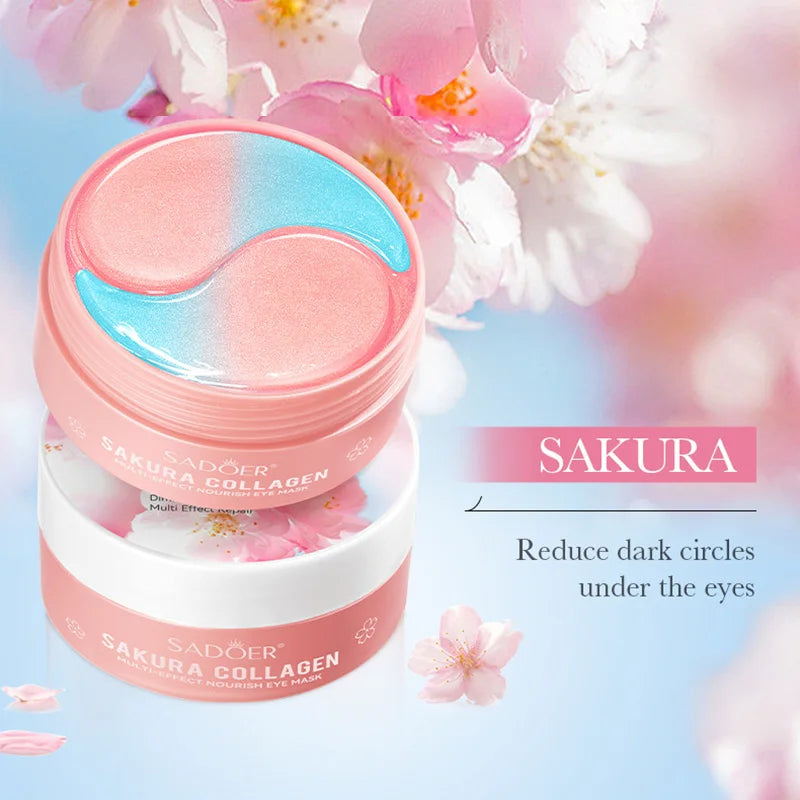 Masques pour les yeux au collagène Sakura - 60 pièces