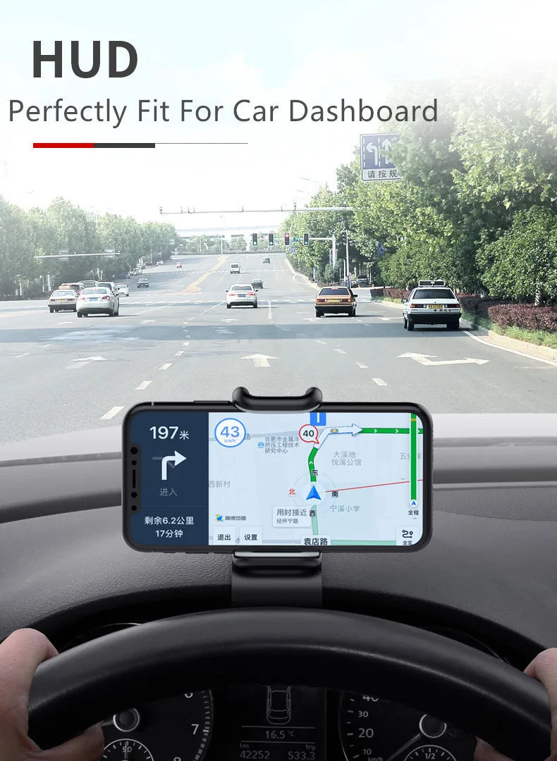 Support de téléphone de voiture rotatif 360 universels pour téléphone portable, tableau de bord de rack de voiture pour prise en main automatique
