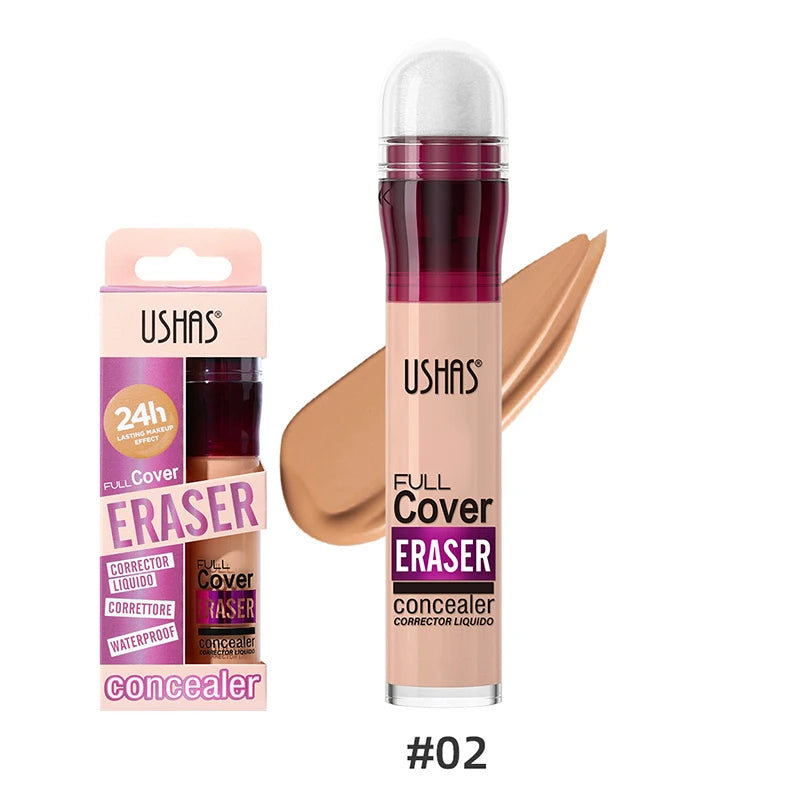 USHAS 12 couleurs tête d'éponge rotative fond de teint liquide anti-correcteur longue durée liquide n'enlève pas le maquillage correcteur imperméable