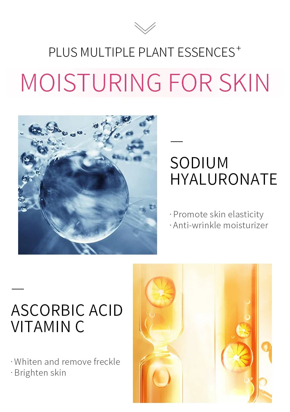 LAIKOU Sakura Face Essence Sérum anti-rides Rétrécir les pores Anti-âge Hydratant Soins de la peau sèche 17ml