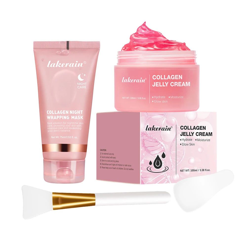 Crème de collagène Masque facial de nuit au collagène hydrolysé.
