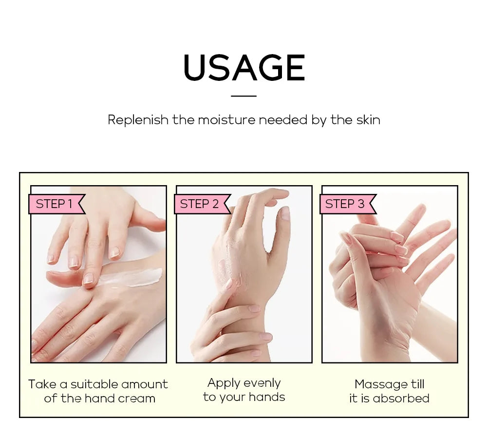 LAIKOU Sakura Crème pour les mains Blanchiment Élimination des rides Anti-fissure Hydratant Fade Lignes fines Corée Soins de la peau Santé Beauté 30g
