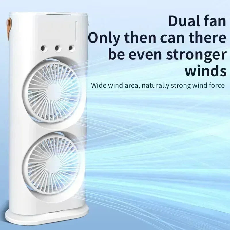 Nouveau ventilateur de climatisation par pulvérisation, portable, électrique avec lumière