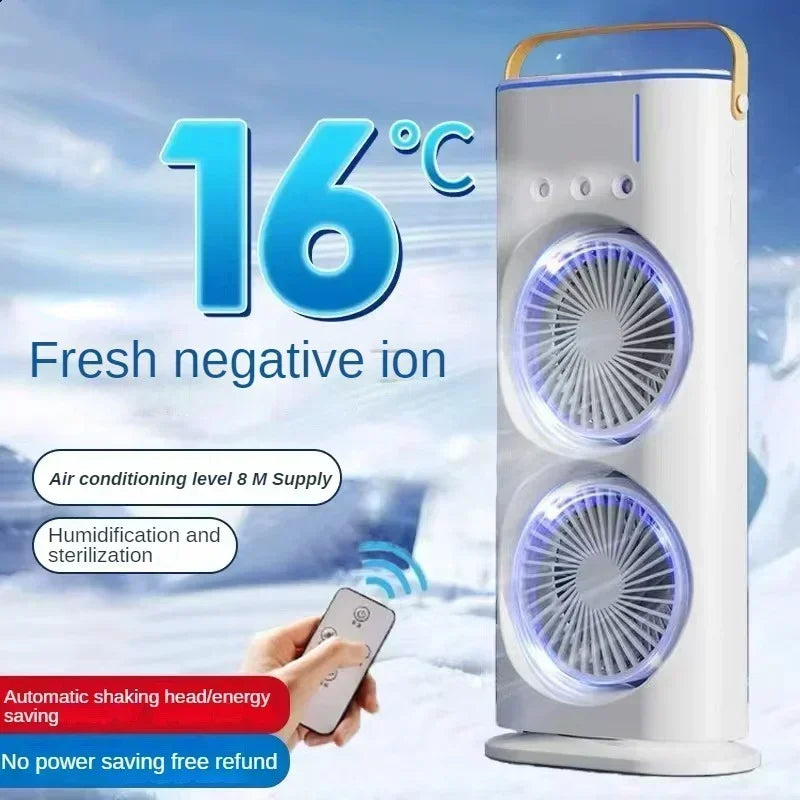 Nouveau ventilateur de climatisation par pulvérisation, portable, électrique avec lumière