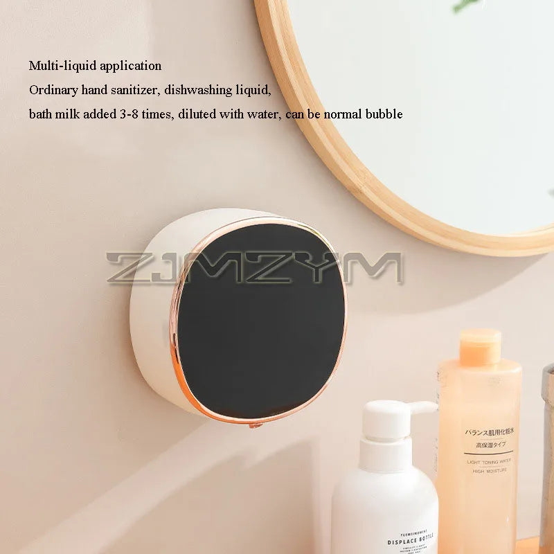Distributeur de savon intelligent à 3 vitesses Lave-mains à induction sans contact Distributeur de savon liquide mural avec affichage numérique de température