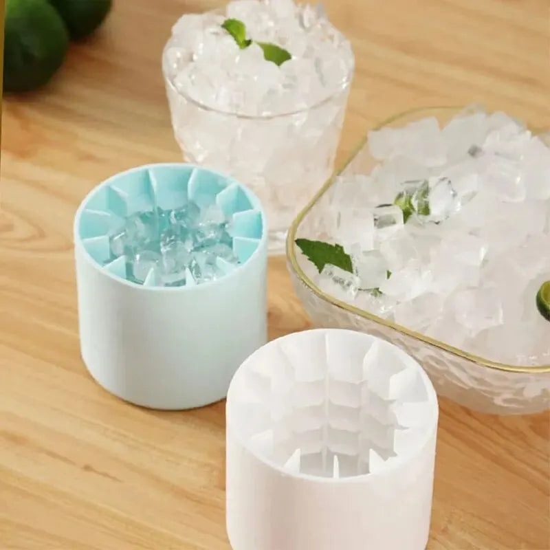 Moule à glaçons en silicone Seau à glace rond Été Fait maison DIY Réfrigérateur Freeze Ice Maker Creative Ice Cube Mold Barware Tools
