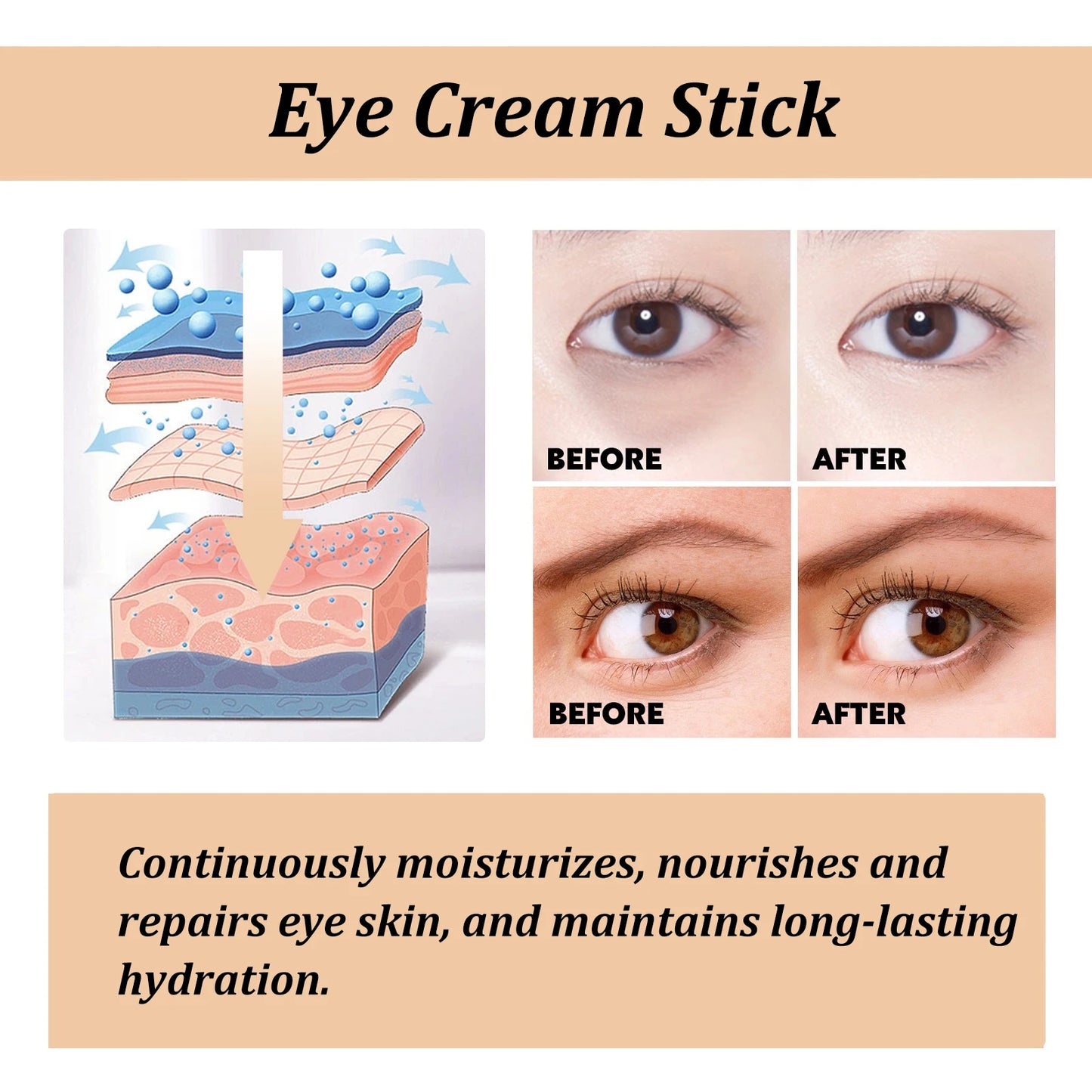 Crème contour des yeux à l'escargot en stick Collagène