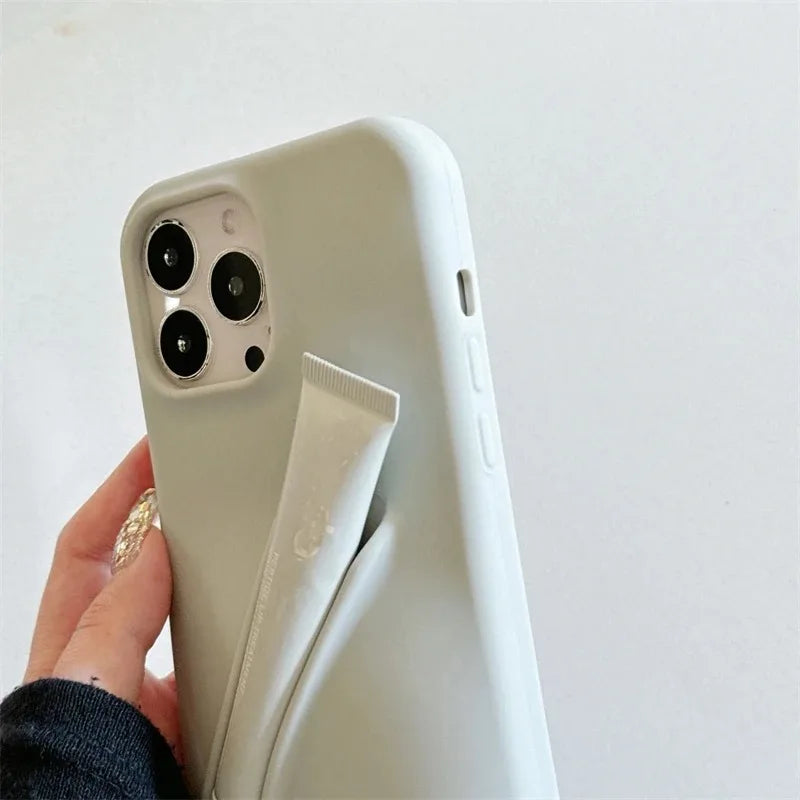 Coque de téléphone en silicone souple avec rouge à lèvres pour iPhone 16, 15, 14 Pro Max, X, XS, XR, 13, 12, Mini, 11, 6, 7, 8 Plus