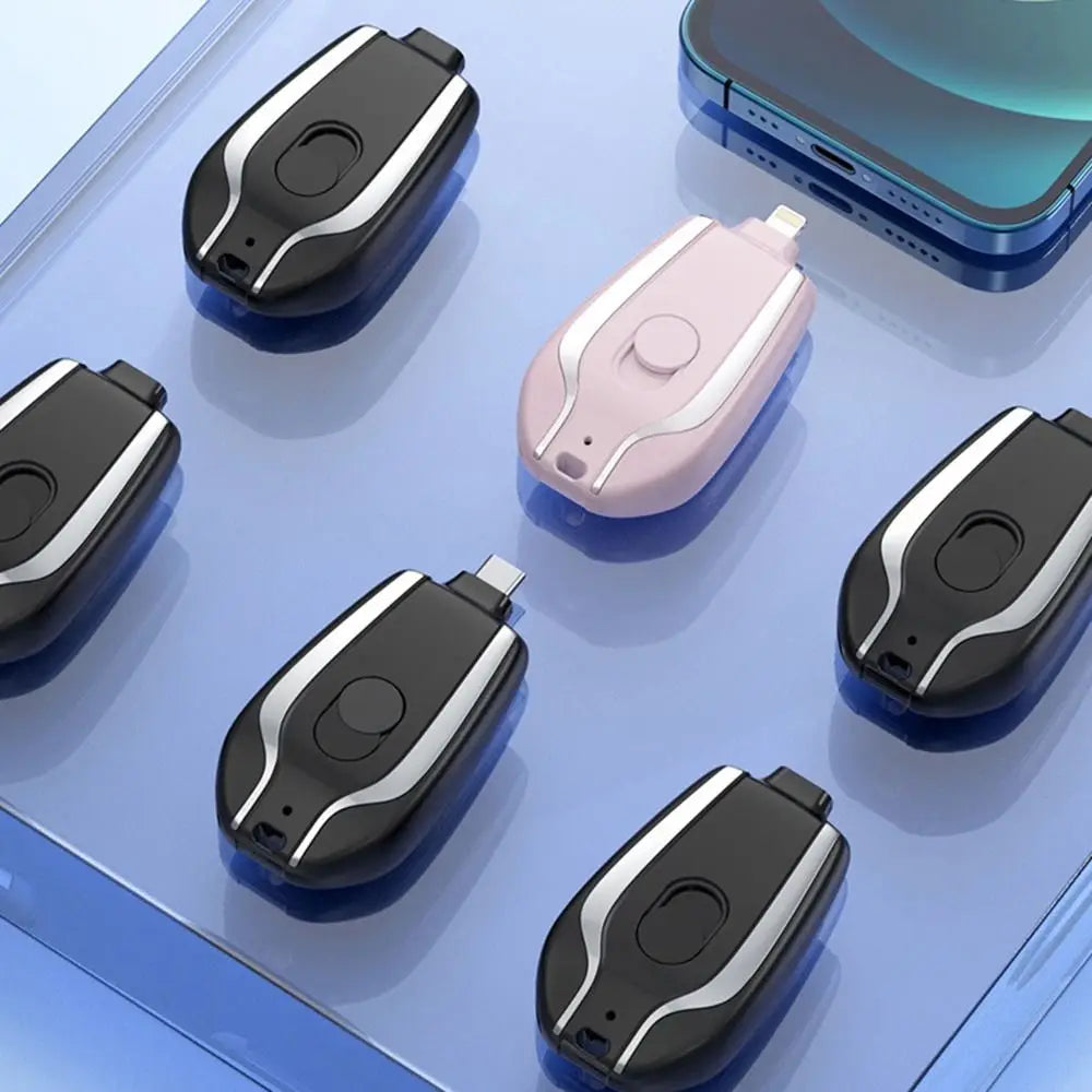 Chargeur de porte-clés portable | Mini batterie ultra-compacte de type 1500 mAh C | Banque d'alimentation de secours de charge rapide pour les appareils Iphone