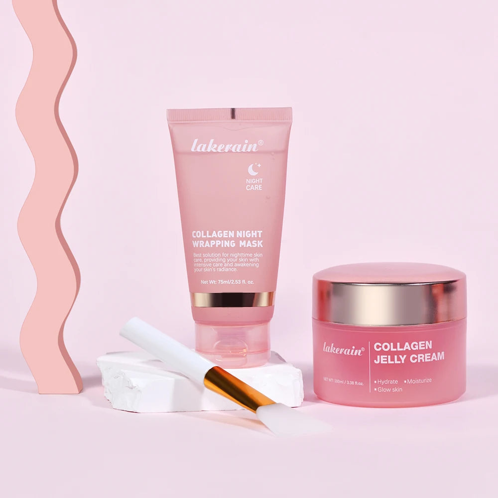 Crème de collagène Masque facial de nuit au collagène hydrolysé.