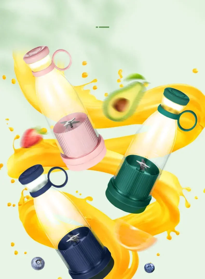 Presse-agrumes électrique Tasse 6 lames Mélangeur Milkshake Machine USB Portable Fruit Milk Mixing Tool Mini Fresh Juice Blender