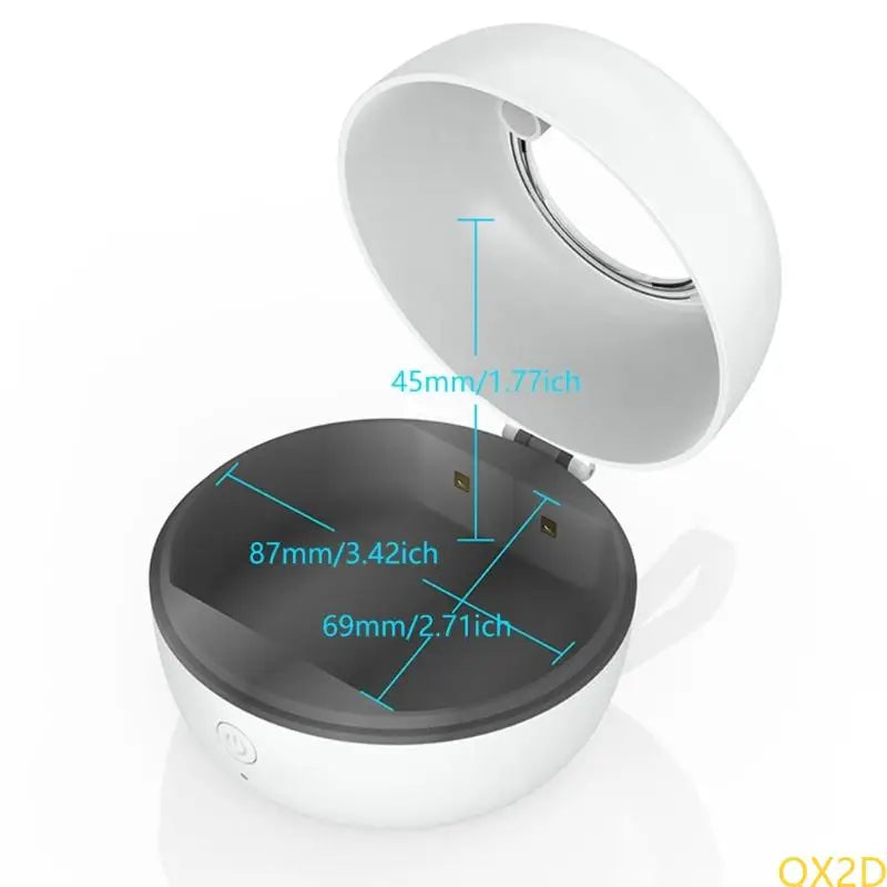 QX2D Désinfectant de tétines portable efficace 4pcs Perles de lampe UVC 3 minutes à chaque fois Type C Rechargeable pour les tétines