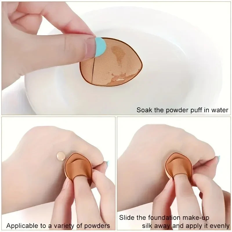 5/10Pcs Mini Finger Puff Foundation Petit Coussin D'Air Poudre Éponge Facial Correcteur BB Crème Applicateur Cosmétique Outils De Maquillage