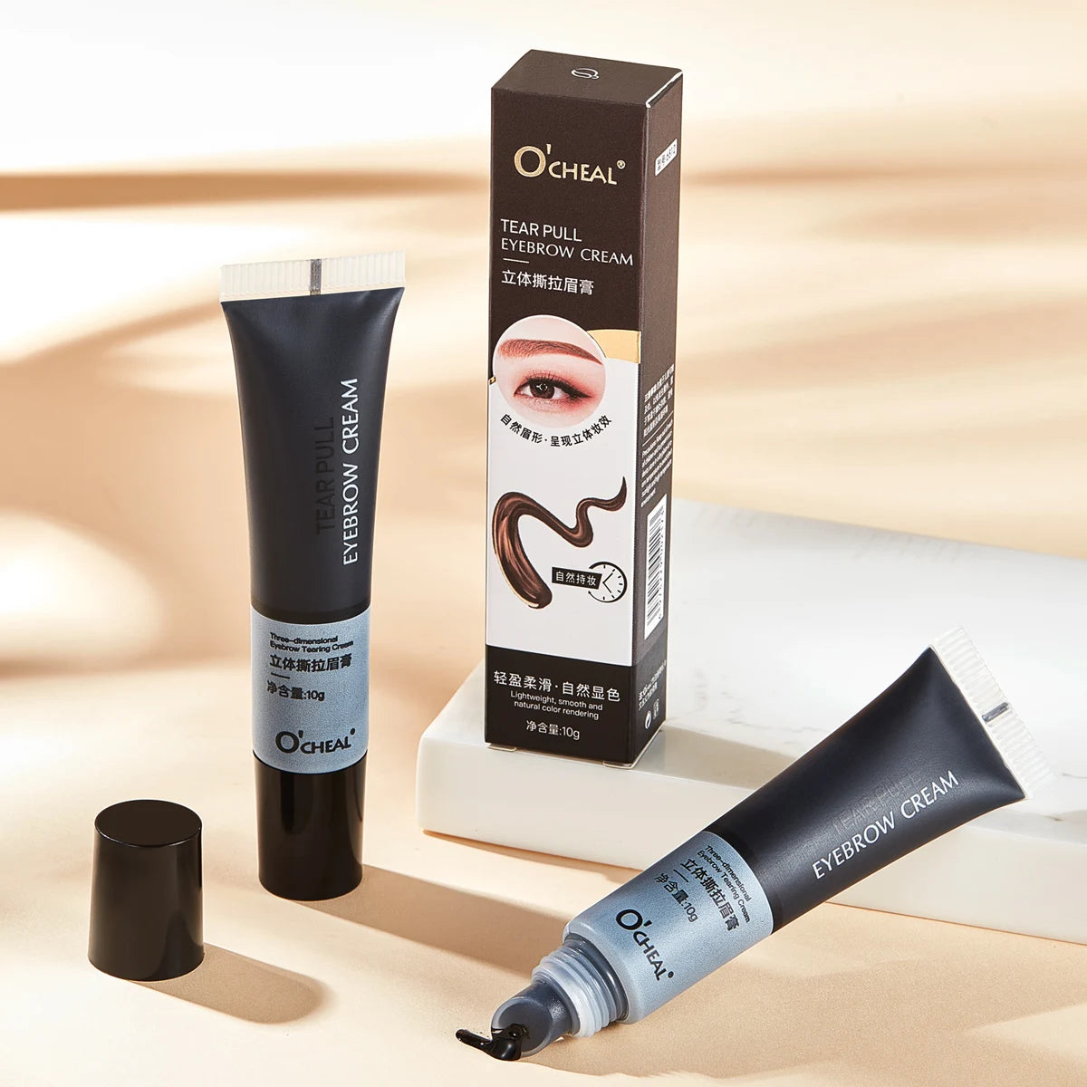 OCHEAL Gel à sourcils Peel Off Teinture naturelle Tatouage Imperméable Longue durée colle à sourcils Maquillage des sourcils à séchage rapide
