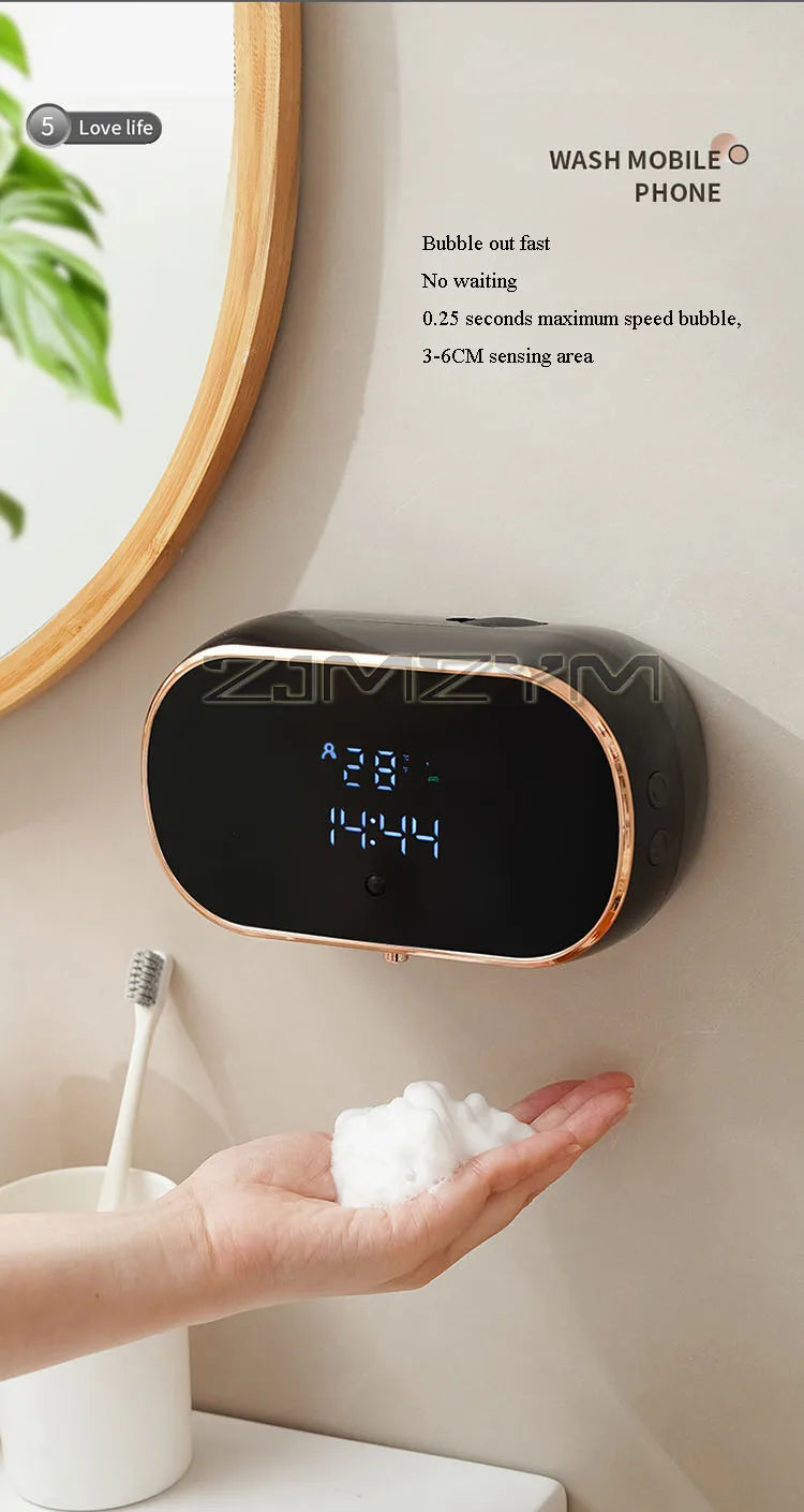 Distributeur de savon intelligent 350ML Distributeur automatique de avec USB Rechargeable