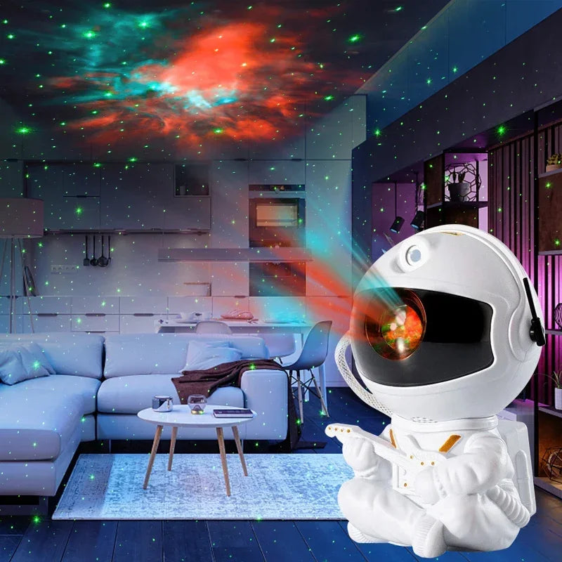 Projecteur d'étoiles Galaxy Night Light Astronaute Space Projector Starry Nebula Ceiling LED Lamp for Bedroom Home Decorative kids gift