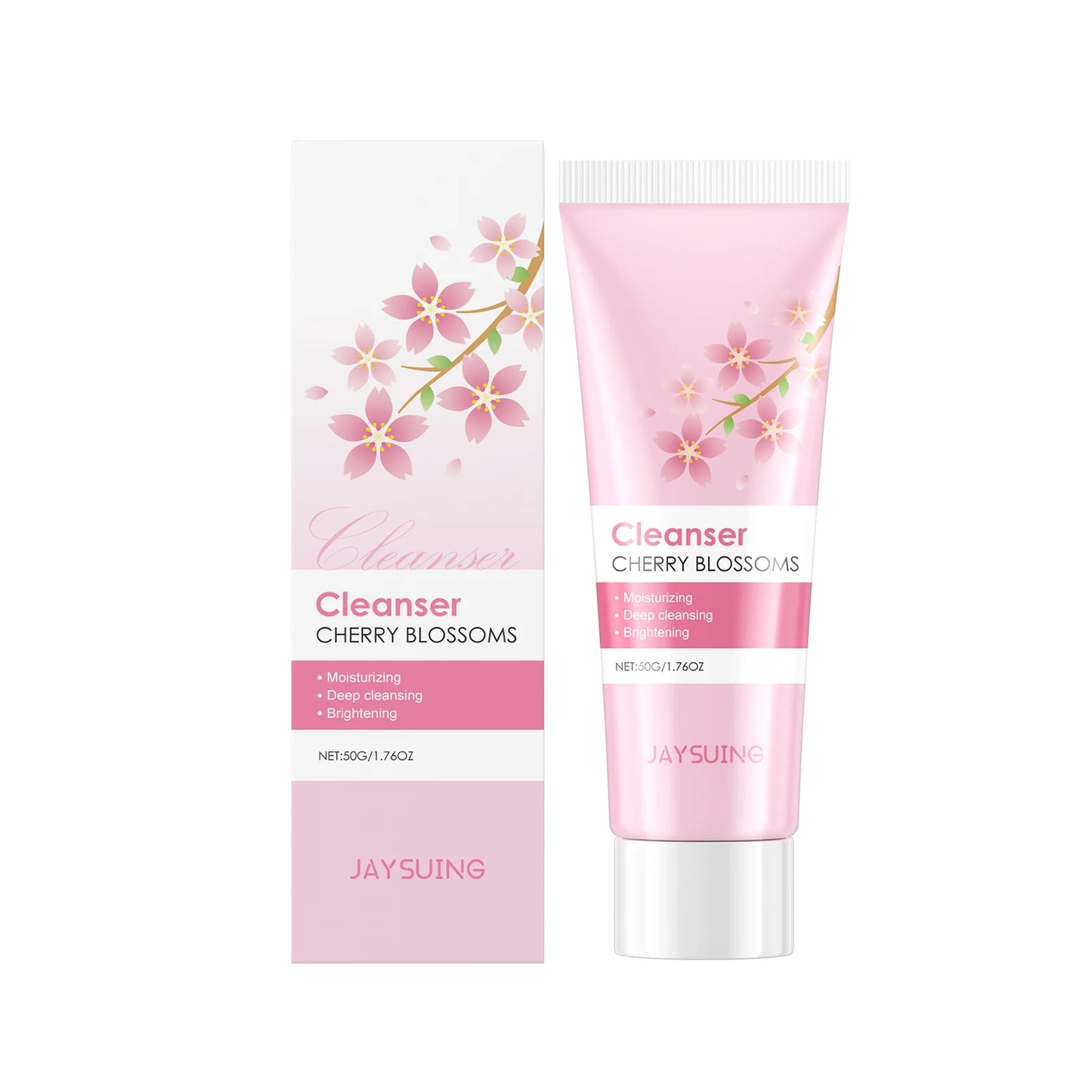 Sakura Skincare Set Crème hydratante pour le visage Sérum Toner Nettoyant pour le visage Crème pour les yeux Kit de soins du visage éclaircissant anti-rides pour femmes
